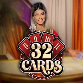 Official Live Casino logo: 32 Cards by Ezugi at Bonuskong Casino