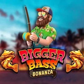 Bigger Bass Bonanza online game logo by Pragmatic Play on bonuskong.eu.com