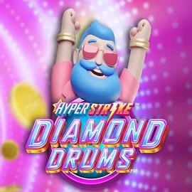 Hyper Strike Diamond Drums slot logo by Gameburger Studios at Bonuskong Casino