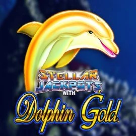 Dolphin Gold with Stellar Jackpots logo – Jackpots by Lightning Box Game at Bonuskong Casino