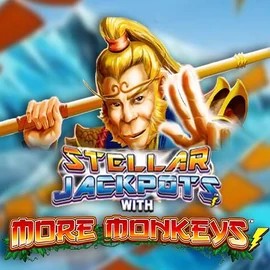 Stellar Jackpots with More Monkeys logo – Jackpots by Lightning Box Game at Bonuskong Casino