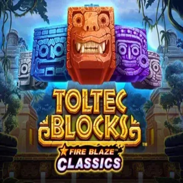 Fire Blaze: Toltec Blocks logo by Rarestone Gaming at Bonuskong Casino